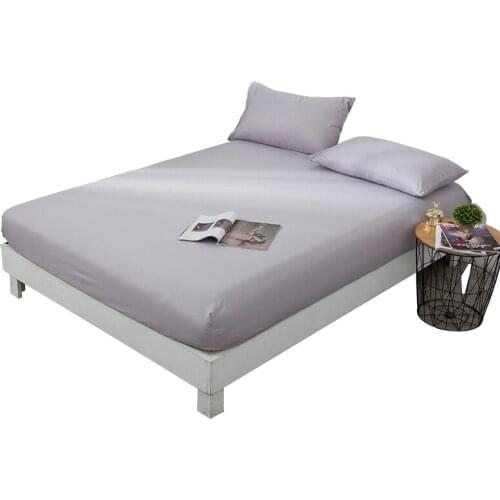 1pc solid bed mattress set with four corners and elastic band sheets hot sale fitted bed sheet (no pillowcases)
