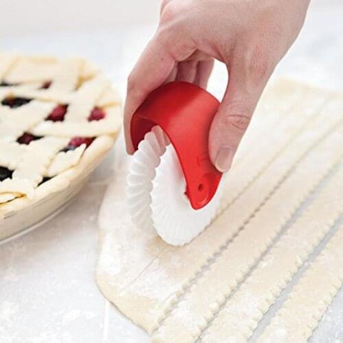 Portable Plastic Wheel Roller Pastry Pie Pizza Peel Decor Cutter Noodle Lattice Cutter Household Kitchen Baking Accessories