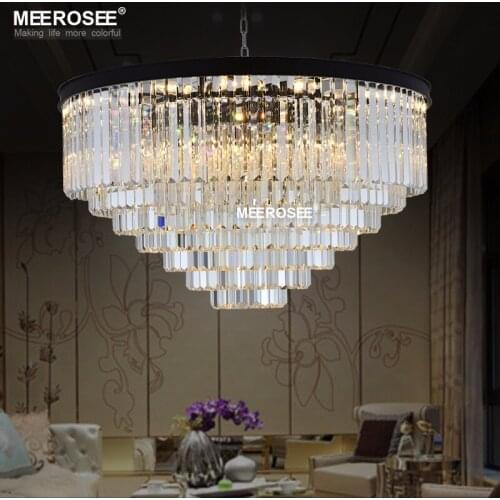 Luxurious Crystal Chandelier Lighting luminaria Good K9 Article Hanging Lamp Fixture Circle Drop Lustre for Home Hotel Project