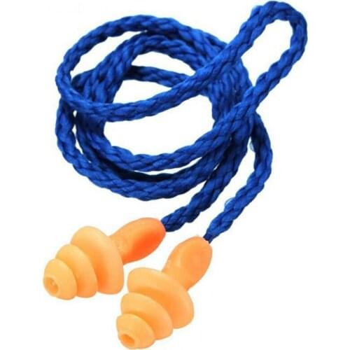 Retail 5Pcs Authentic Soft Silicone Corded Ear Plugs Noise Reduction Christmas Tree Earplugs Protective Earmuffs