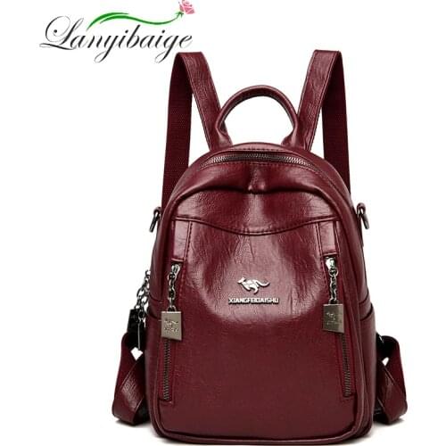 Hot Women Backpacks Designer high quality Leather Women packages Fashion School Bags Large Capacity Travel Backpacks mochila