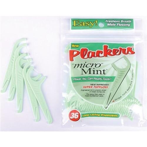 Plackers Micro Mint Forked Teeth Rope-Mint Flavored-Quality