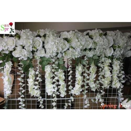 SPR 10pcs/lot wedding arch flower with hanging vine road lead flower wall table flowers wedding decorative flore