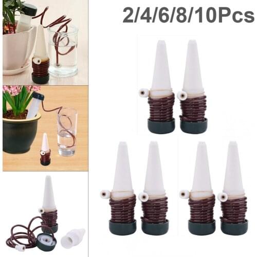 Automatic Flower Watering Device Flower Pot Drip Irrigation Probes White Gardening Flower Pot Potted Drip Device Garden Tool