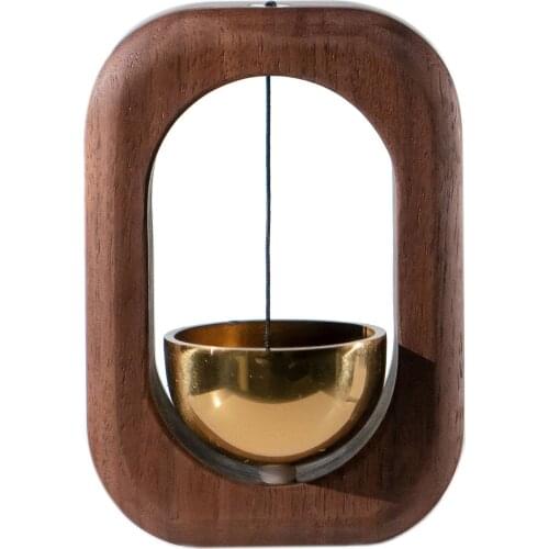 Suction Wind Chime Doorbell Decoration Refrigerator Door Closet Wood Windchime Bells Home Garden Windchime Musical Instruments