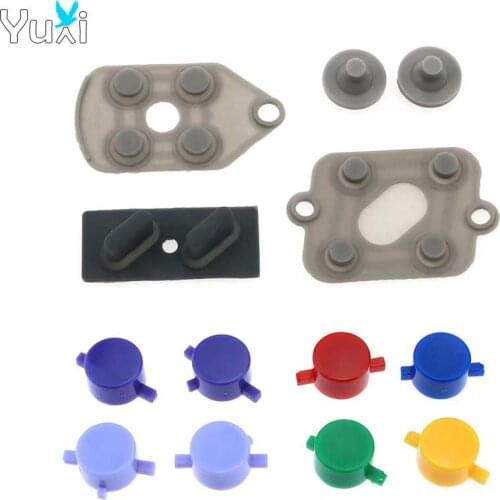 YuXi For SNES SFC Plastic Buttons A B X Y & Conduction Conductive Rubber Contact A B Button D-Pad Replacement