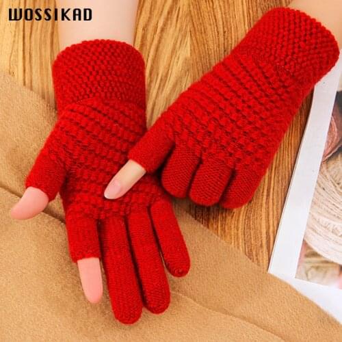 Glove Women Fingerless Gloves Keep Warm Couple Winter Gloves Knitting Hand Gloves Eldiven Luvas Guantes Invierno Mujer Guantes