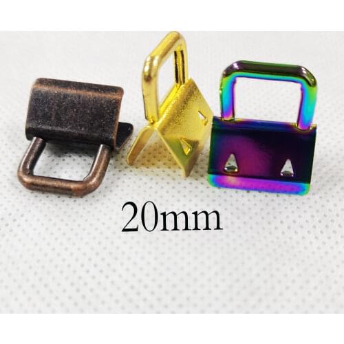 10sets Antique Copper/Gold/Rainbow Key Fob Hardware with Key Rings 20mm Key Fobs Hardware Key Chain Webbing Key Chains
