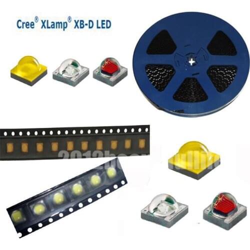 10pcs/lot CREE XBD XB-D 3W 1A High Power Led Emittler Red/Green / Royal Blue /Cool white / Neutral White/Warm white