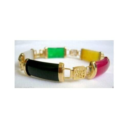 419 Natural Mix Colors Fortune Luck Link Bracelet Bangle Gift