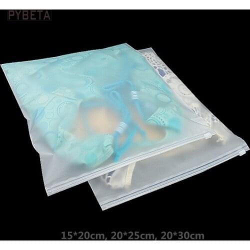 50pcs/lot- 14 silk Top Ziplock PE Frosted Plastic Packaging Bag Socks Towel Clothes Storage Gift Bags