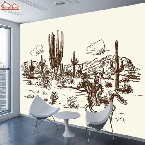 8d Crystal Silk Mural Wallpaper 3d Contact Wall Papers Home Decor Kids Wallpapers for Living Room Desert Cactus Self Adhesive