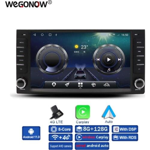 Carplay DSP Android 10.0 6GB +128GB LTE Car DVD Player GPS WIFI Bluetooth 5.0 Radio For Toyota Rav4 Corolla Vios Hilux 2006-2010