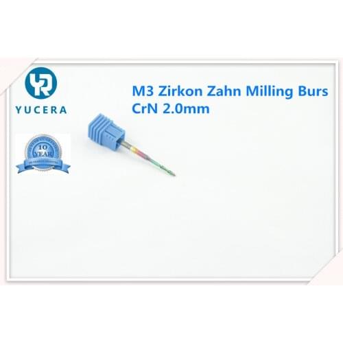 Zirkonzahn CADCAM Milling Burs M3 0.5/1.0/2.0mm For Zirkon Zahn Milling Machine To Mill Zirconia Diamond Dental Milling Cutters