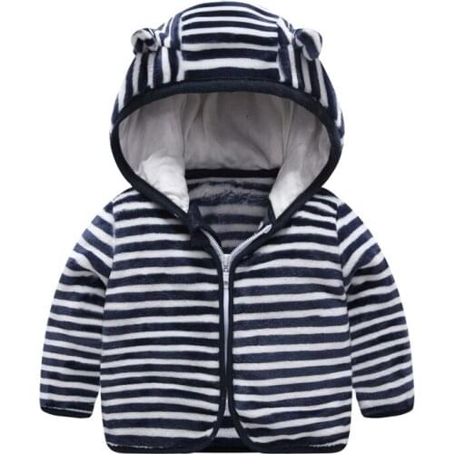 Kids Boys Girls Coral Velvet Coat Winter Autumn Clothes Childrens Coat Infant Thicken Outerwear Baby Warm Zipper Hooded Jackets