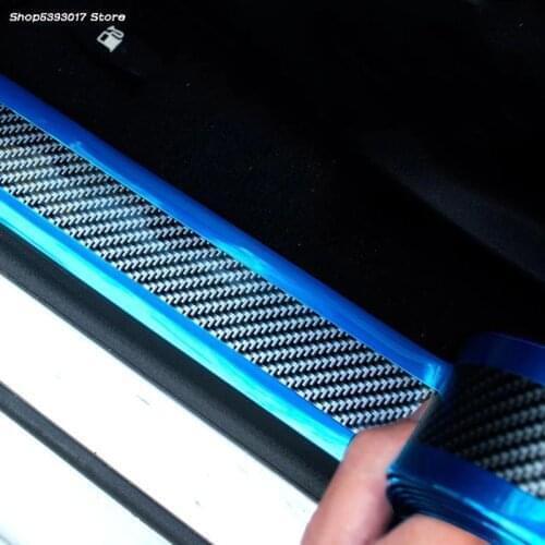 For Kia Sportage QL 2021 2019 2020 Carbon Fiber Rubber Car Door Protector Door Sill Protection Car Stickers Car Accessories