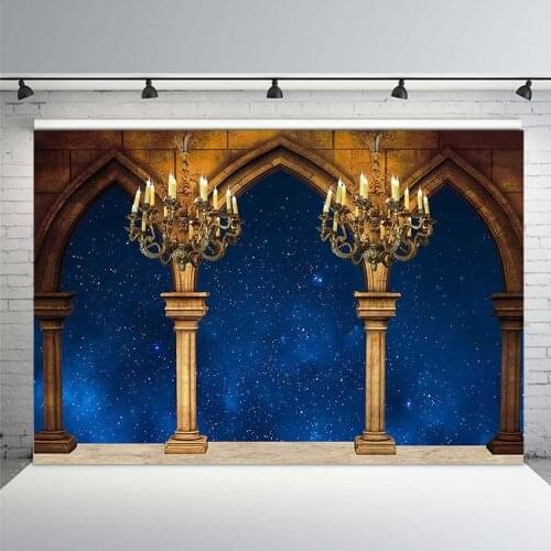 Palace Pillar Backdrop 7x5ft Princess Bell and Beast Theme Party Photography Background Kids Birthday Party Decorations