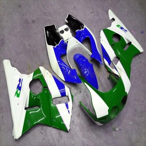 Custom motorcycle body kit for VFR400R NC30 V4 1989 1990 1991 1992 1993 VFR 400R Fairings+Screws+white green