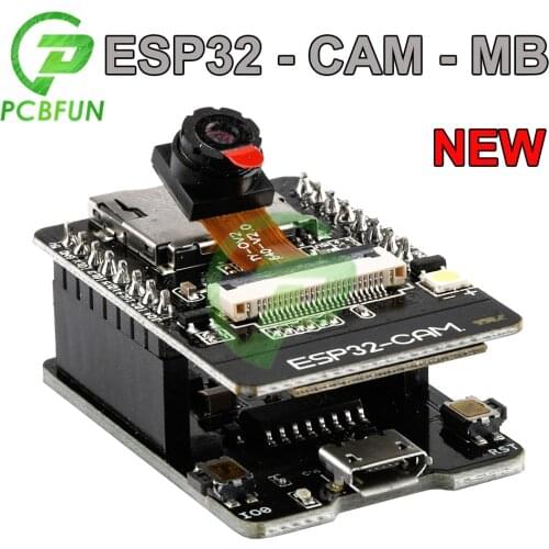 New OV2640 Camera+ESP32-CAM-MB WIFI ESP32 CAM 5V Bluetooth Development Board MICRO USB to Serial Port CH340G Nodemcu for Arduino