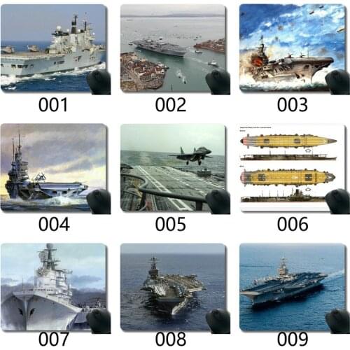 Mouse Pad with Stitched Edge,Military HMS Illustrious (R06) Warship Mousepad