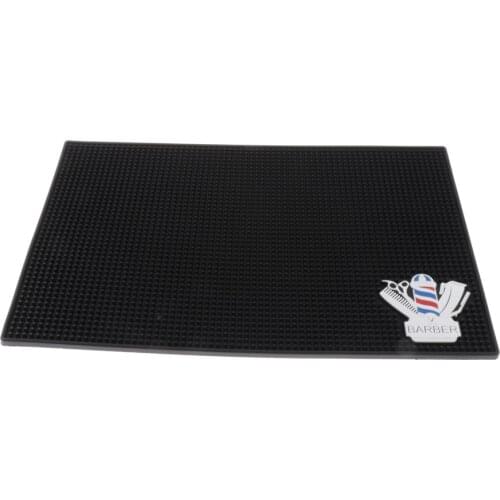 Barber Station Mat AntiSlip Salon Styling Work Station Tools Organiser Black