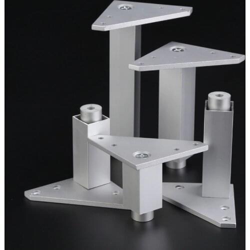 25mm square adjustable cabinet feet Space aluminum furniture legs Cupboard table Couch Dresser Armchair feet High value