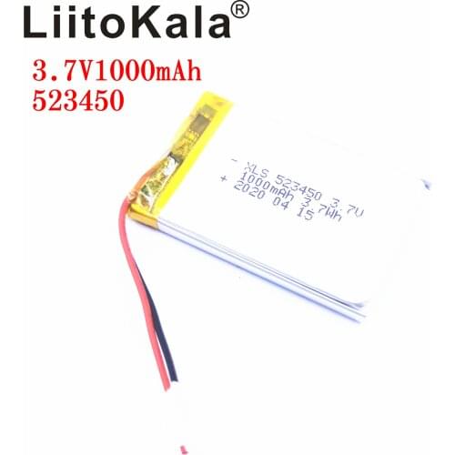 XSL 3.7V 523450 1000mAh Polymer Lithium Rechargeable Battery Li-ion Battery for Smart Phone DVD MP3 MP4 Led Lamp