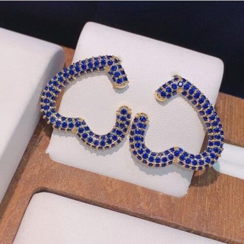 Love Color Dense Inlaid Stud Earrings for Women Full of Design Earrings Party Fashion Jewelry Geometric Open Earrings