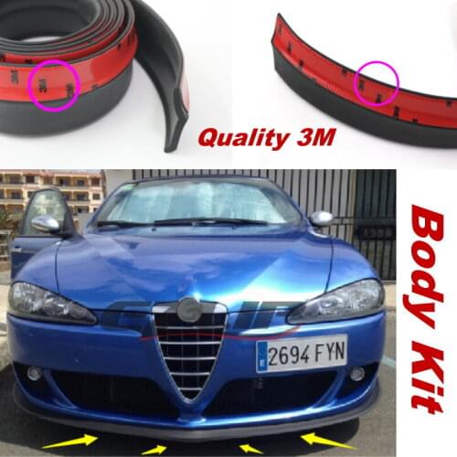 Lyudmila For Alfa Romeo 147 / GTA AR Car Bumper Lip / Make car lower Body Kit Front Rear Skirt Spoiler / Deflector Rubber Strip