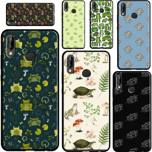 Cute Cartoon Frog Collage For Huawei P20 P40 P30 Pro Mate 20 Lite Nova 5T P Smart 2019 2021 Case For Honor 10i 9X 8X