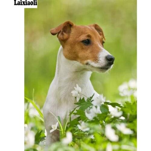 Mosaic,pet,Full Drill,dog,jack russel,diamond embroidery,5d diamond painting,Cross Stitch,3D rhinestones embroidery,Home Decor