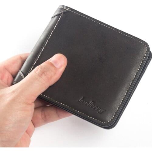 Mens Fashion Short Wallet Vintage Style Wallet PU Leather Pocket Casual Purses Special Gifts for Men WB48