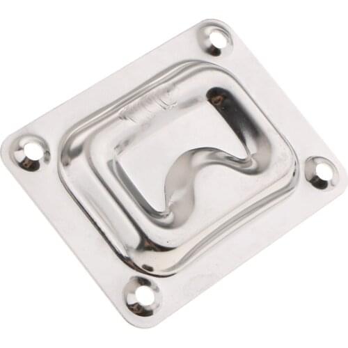 Stainless Steel Boat Cabinet RV Pull Lift Ring Handle Flush Mount 76 X 57 Mm