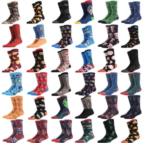 Men Socks Cotton Funny Socks For Man Women Novelty Casual Dressing Color Crew Socks For Happy Wedding Accessories Gift Hip Hop