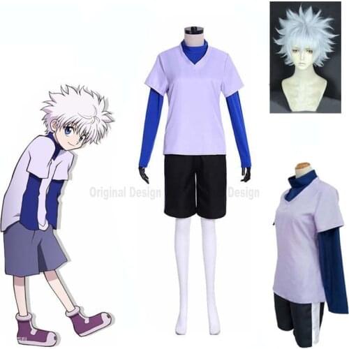 Hunter X Hunter Cosplay Killua Zoldyck Cosplay Costume Men Women Kids Halloween Outfits Custom Made Halloween