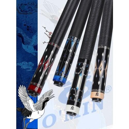 OMIN XF-C1-5 Billiard Pool Cue 12.8mm Tip Leather Grip Adjustable Weigh Bolt Billiard Stick Kit with Extension Radial Pin Cue