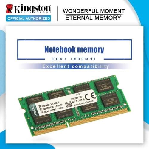 Original Kingston Memory Intel Gaming Memory DDR3 RAM 8GB 4GB 1600Mhz Notebook memory RAM Memory Sticks