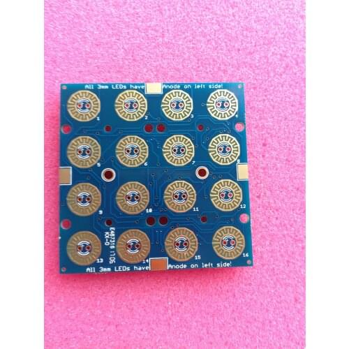 1616 Trellis Monochrome Driver PCB for 4x4 Keypad amp; 3mm LEDs