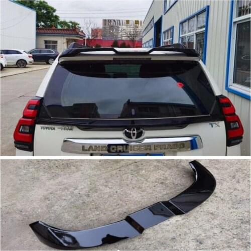 High Quality ABS bright black Rear Trunk Lip Roof Spoiler Wing Fits For Toyota Land Cruiser Prado 2010-2021