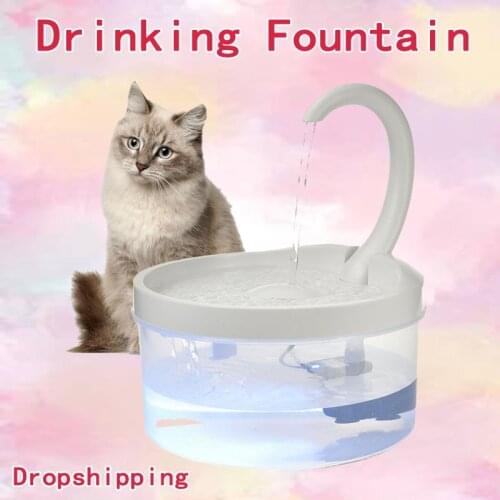 Pet Water Fountain Cat Water Dispenser Automatic Drinking Fountain With LED Light For Cats Dogs