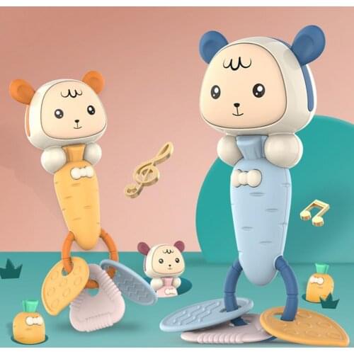 1 Piece Baby Hand Doorbell Rattle Music Teether Toddler Early Childhood Educational Toy Shaker Rattle Toys