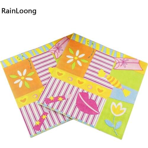 [RainLoong] Party Paper Napkin Festive & Para Festas Tissue Decoration Guardanapo Servilleta 33cm*33cm 1 pack (20pcs/pack)