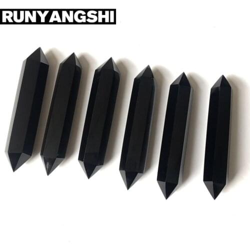 Runyangshi Crystal Pillar Stone 1 Pc Double-sided Tip Natural Crystal Small Crystal Column High Quality Beautiful ZH10