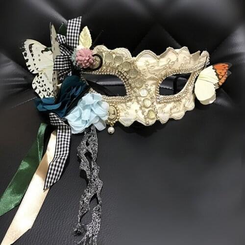 Sexy Party Mask Venetian Lace White Masquerade Mask Feather Roses Flower Party Eye Masks Vintage Costume Halloween Cosplay Mask