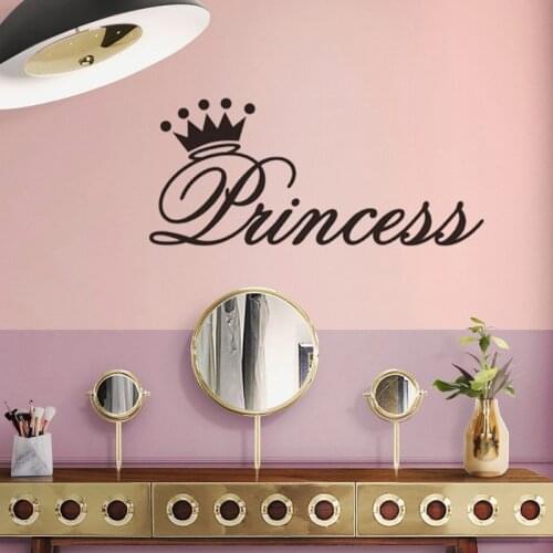 Modern style Princess crown Wall Sticker for Girl baby room bedroom Home Decoration art Decals bedside Stickers wallpaper