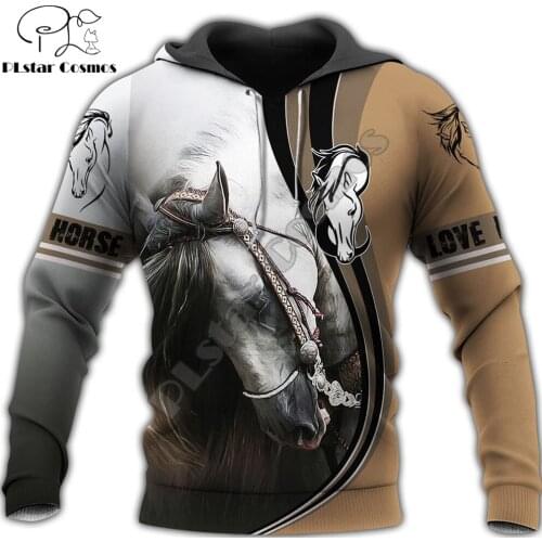 Love Horse 3D All Over Printed Hoodie Men Sweatshirt Unisex Streetwear Zip Pullover Casual Jacket Tracksuits KJ0241