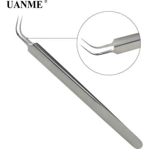 UANME Precision Tweezers Stainless Steel Curved Tweezers 3D/6D Volume Eyelash Extension Best Quality Fan Lash Tweezer