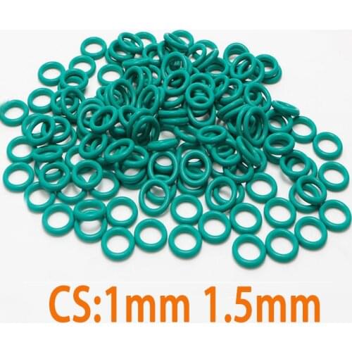 20Pcs Fluororubber O-Ring FKM Sealing Thickness CS 1/1.5mm OD3/4/4.5/5/5.5/6/6.5-85mm O-Ring Seal Gasket Ring