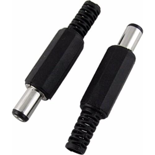 1000 Pcs DC 5.5mm 2.1mm Power Cable Male Plug Connect Socket for Camera LED