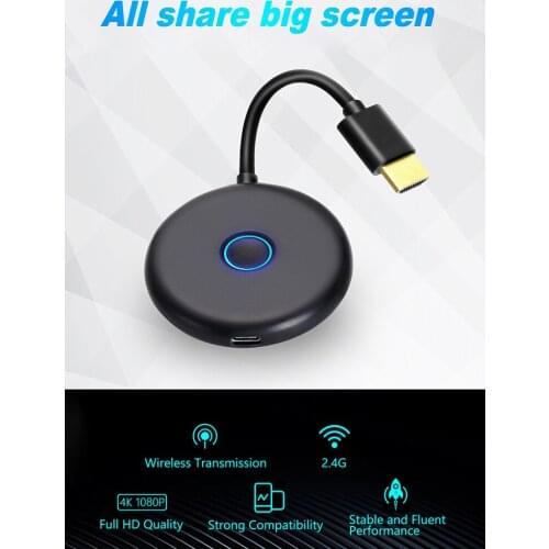 2.4G TV Stick 4k 1080P MiraScreen Display Receiver HDMI-Compatible Miracast Wifi TV Dongle Mirror Screen Anycast For Android IOS